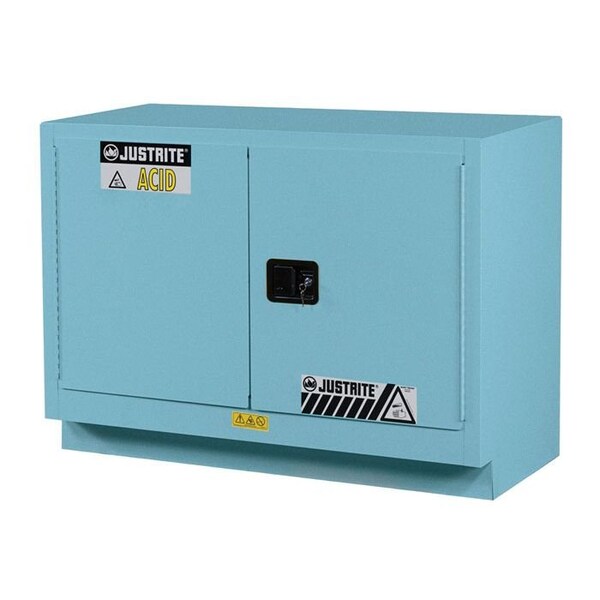 Justrite 31 gal, 1 Shelves, 18-Gauge Steel, 48 in W x 35.75 in H x 21.625 in D, Blue 8849222 - main